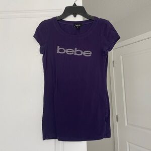 Bebe purple rhinestone shirt